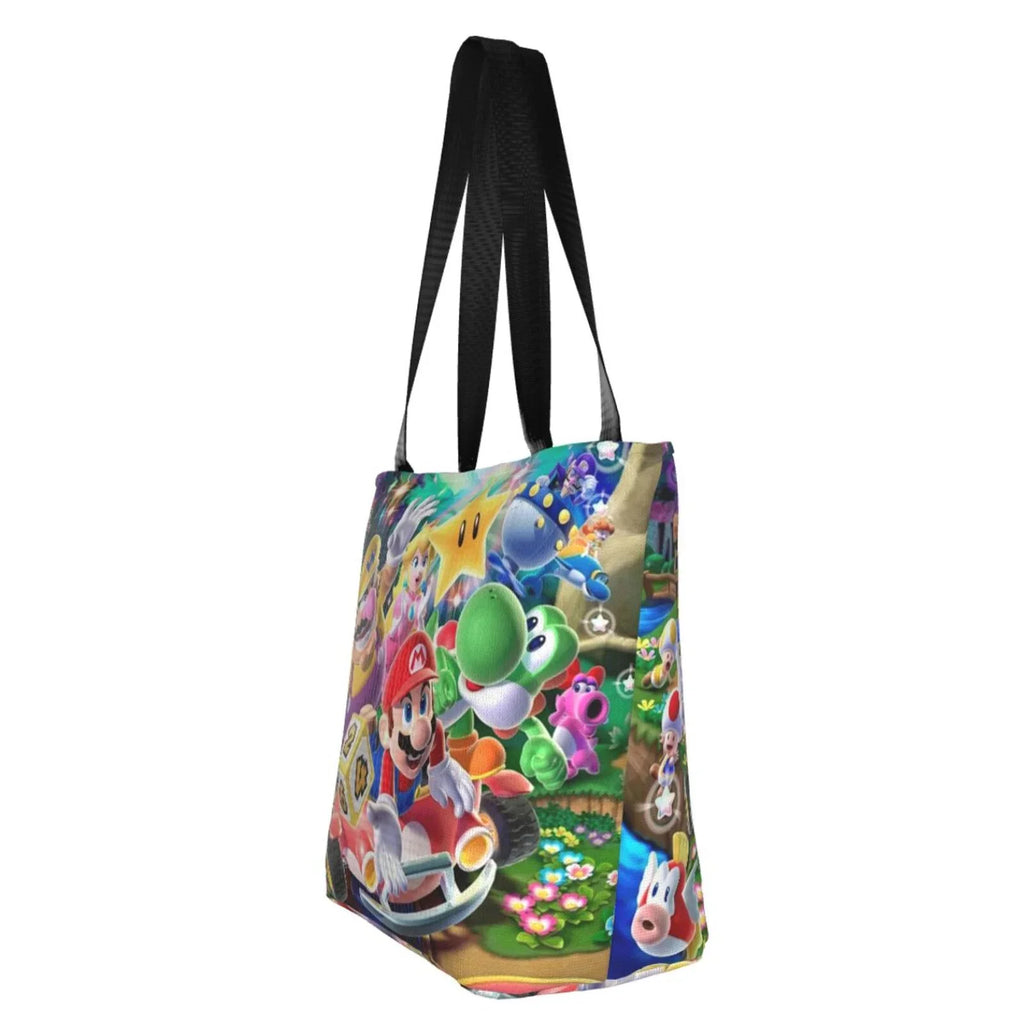 Super Mario Poster Women's Tote Bag Large Capacity Shoulder Handbag For Travel Beach Shopping Business Work School