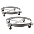 Red Hound Auto 2 Heavy Duty Drum Dollies 1000 Pound - 55 Gallon Swivel Casters Wheel Steel Frame Non Tipping Hand Truck Capacity Dolly