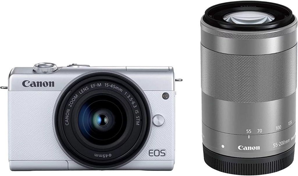 Canon EOS M200 Mirrorless Digital Camera Dual Lens Kit (Black)
