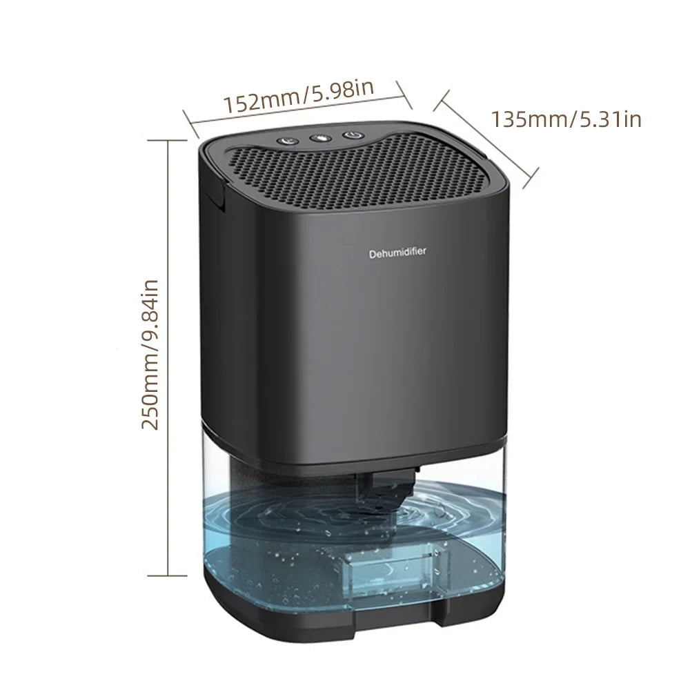 Lixada Home Dehumidifier 34 Oz Portable for Small Bedroom Bathroom Basement Auto Shut Off Quiet 7 LED Colors