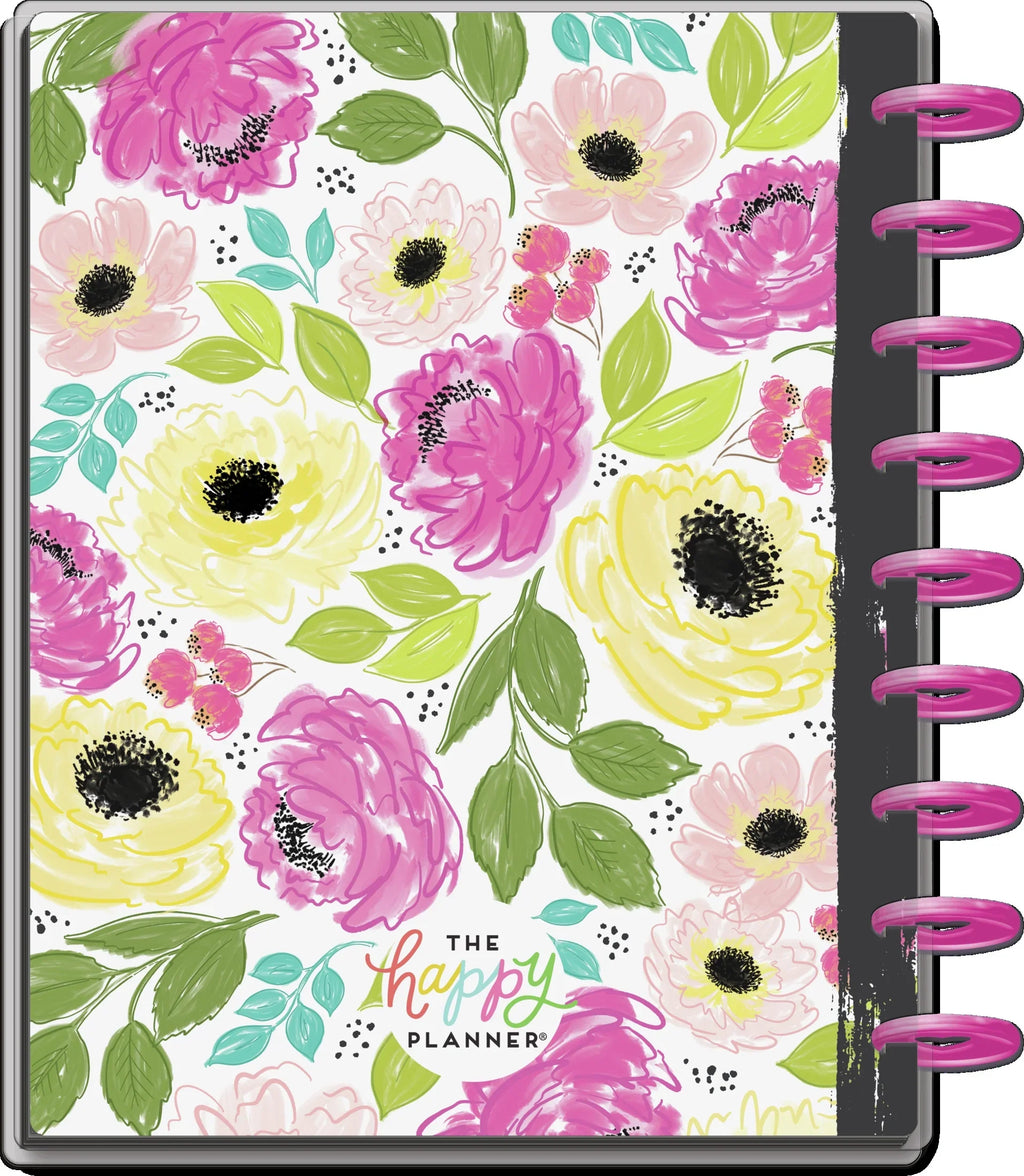 The Happy Planner, Classic 12 Month Planner, Colorful Florals, 2022, 8.75" x 1.37" x 9.75"