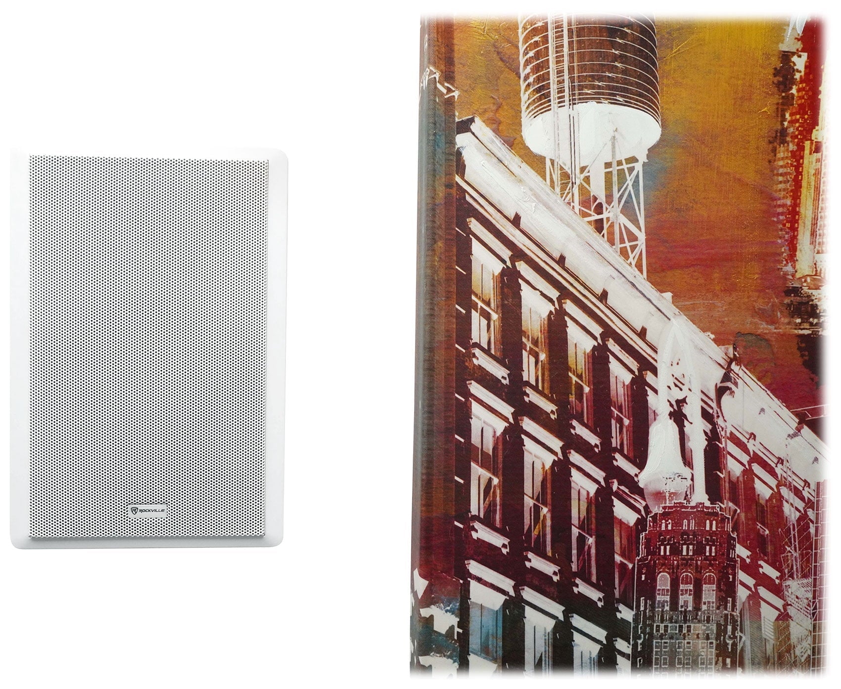 6-Zone Amplifier+4 JBL Pendant+6 Slim White Wall Speakers 4 Restaurant/Bar/Cafe