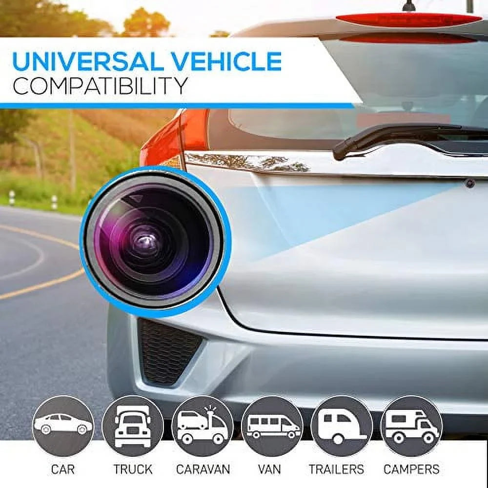 Pyle Universal Mount Front Rear Camera - Marine Grade Waterproof Built-In Distance Scale Lines Backup Parking/Reverse Assist Cam W/ Night Vision Led Lights 420 Tvl Resolution & Rca Output -