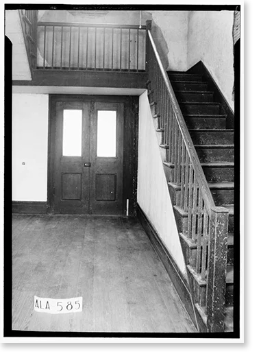 Historic Framed Print, Rush-Thornton House, U.S. Highway 29, Tuskegee, Macon County, AL - 5, 17-7/8" x 21-7/8"