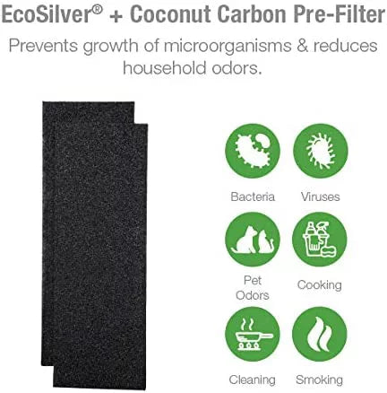 Open Box Hunter Tall Tower Air Purifier True HEPA Filter Accent Light HP600GR - Graphite