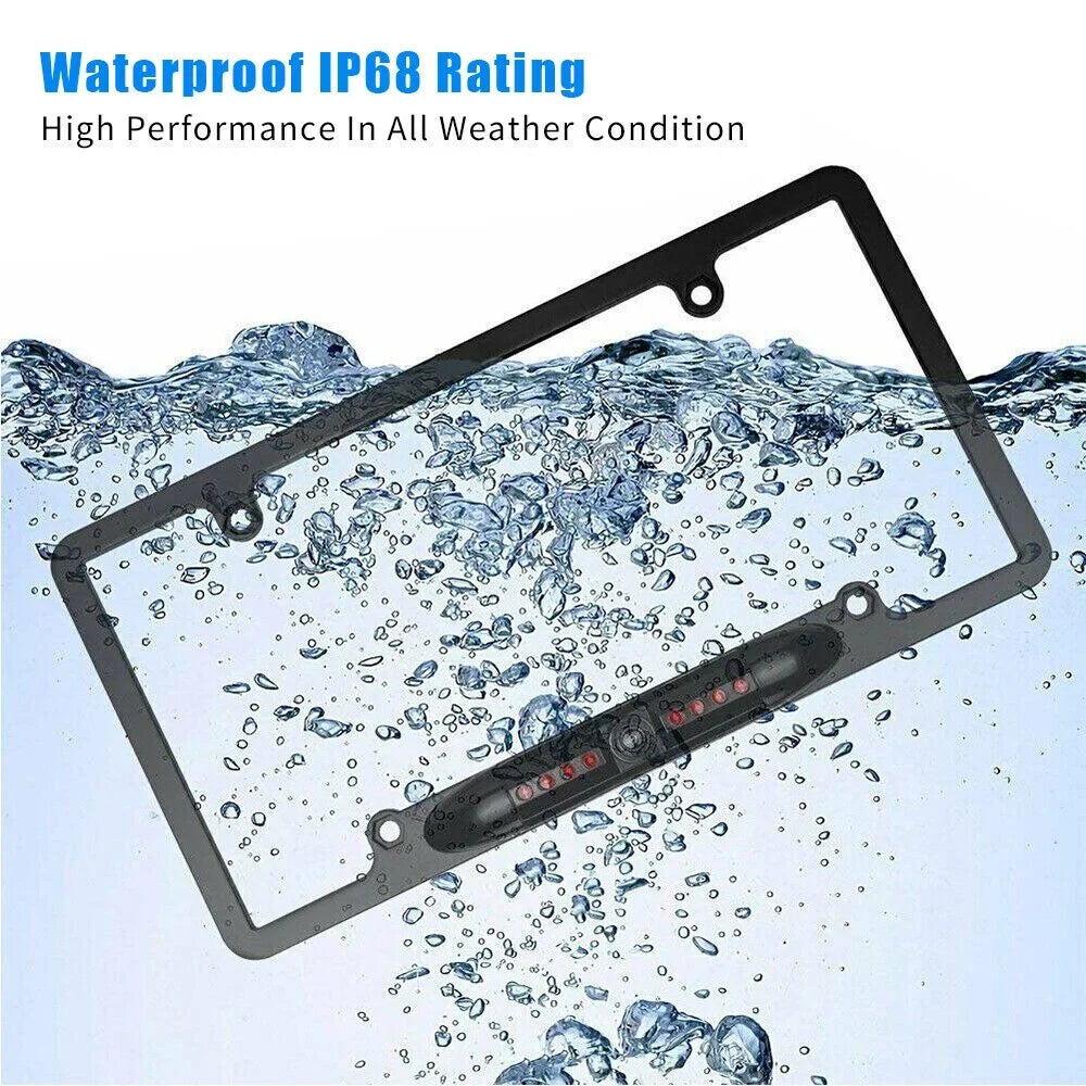 Car Rear View Backup Camera - License PLatitudee Frame with Night Vision