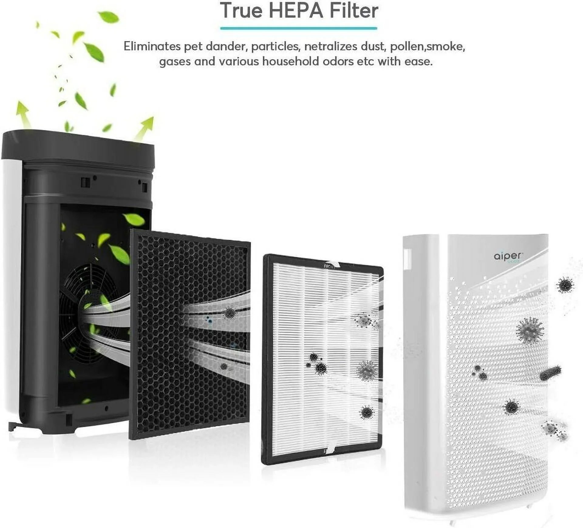 Open Box AIPER Air Purifier for Home KJ200 - WHITE