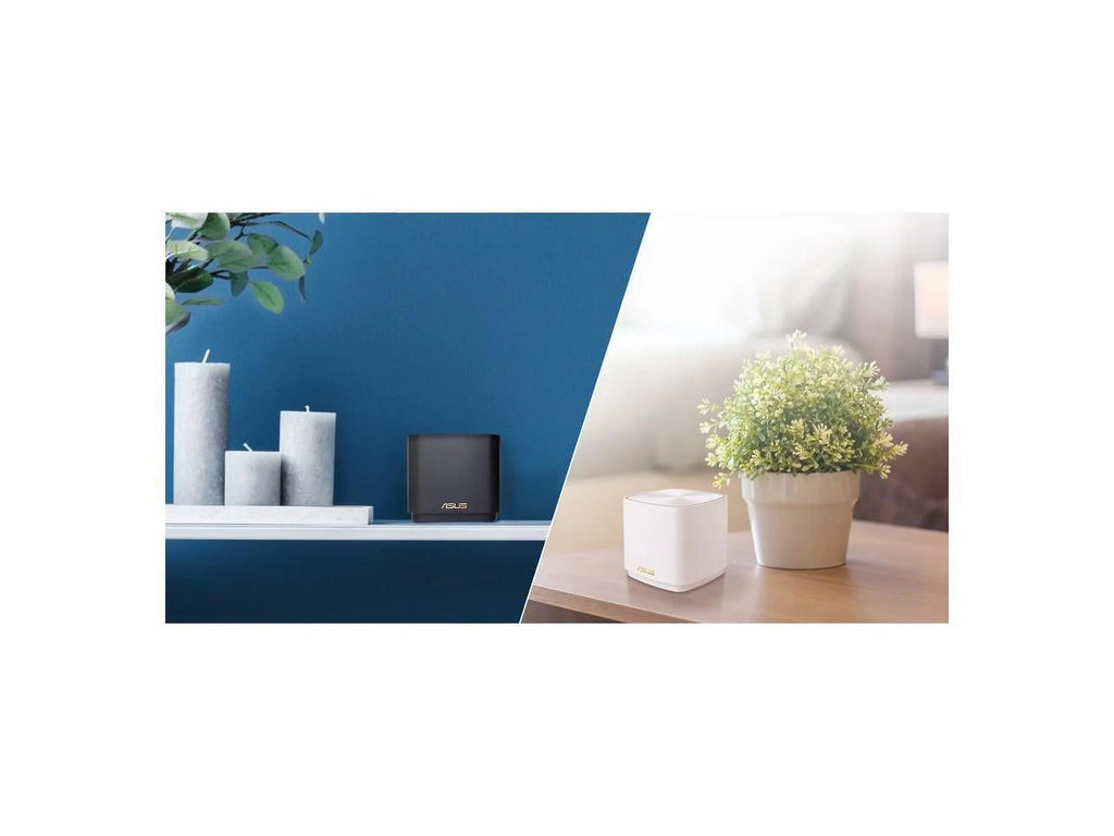 ASUS ZenWiFi AX1800 Dual-Band Mesh WiFi 6 System (XD4) - 3 Pack White, coverage up to 4,800 sq.ft & 25+ devices, 1800Mbps, AiMesh,  Lifetime Free Internet Security, Parental Control, Easy Setup