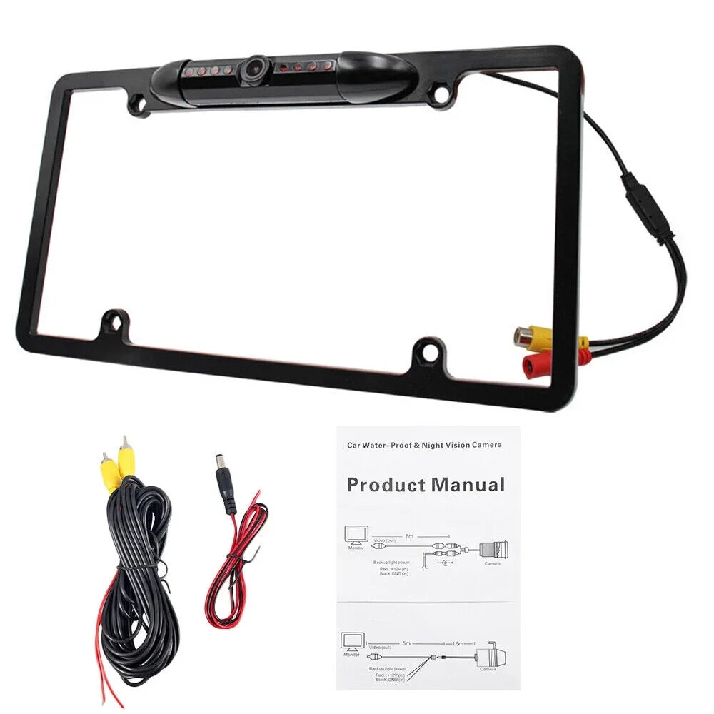Car Rear View Backup Camera - License PLatitudee Frame with Night Vision