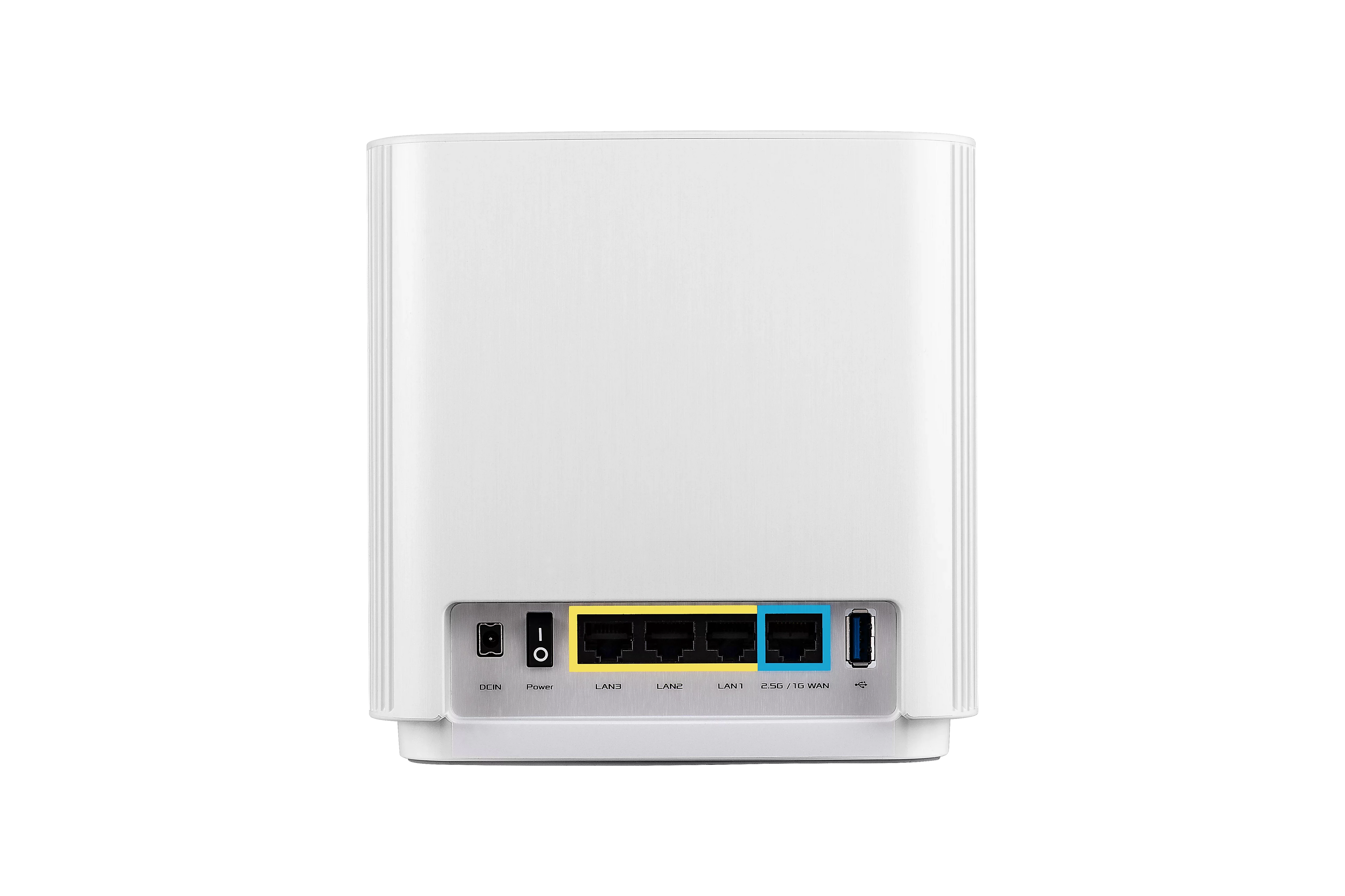ASUS ZenWiFi AX Whole-Home Tri-band Mesh WiFi 6 System (XT8-WHITE)-2 pack, Coverage up to 5,500 sq.ft/6+rooms, 6.6Gbps, 3 SSIDs, life-time free network security and parental controls, 2.5G port