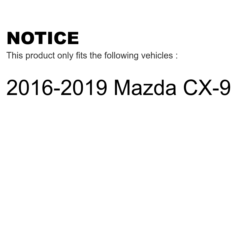 Front Rear Semi-Metallic Brake Pads Kit For 2016-2022 Mazda CX-9 KSM-100493