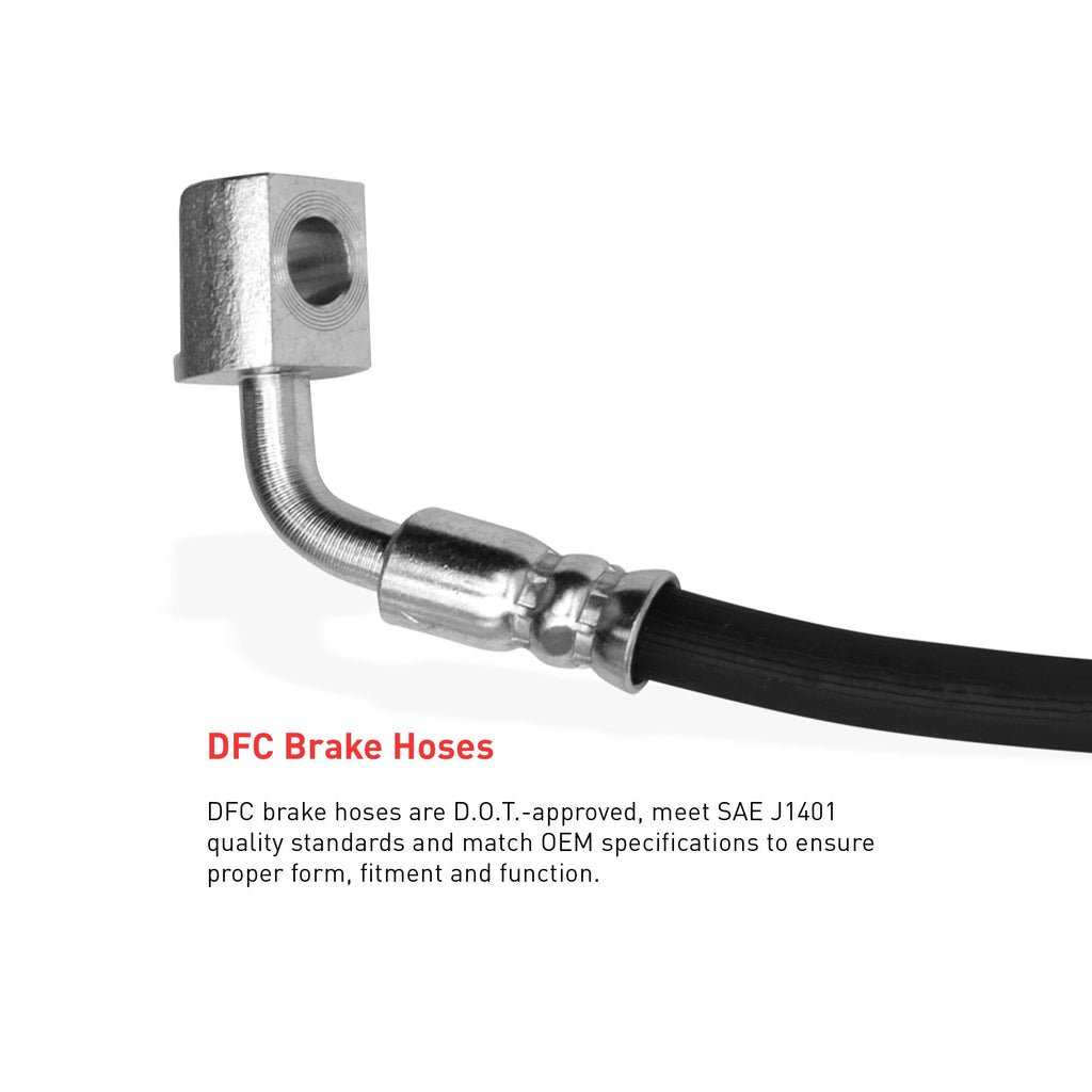 Front Dynamic Friction Company Brake Line Hose 350-02006 For 1982-1985 Porsche 928