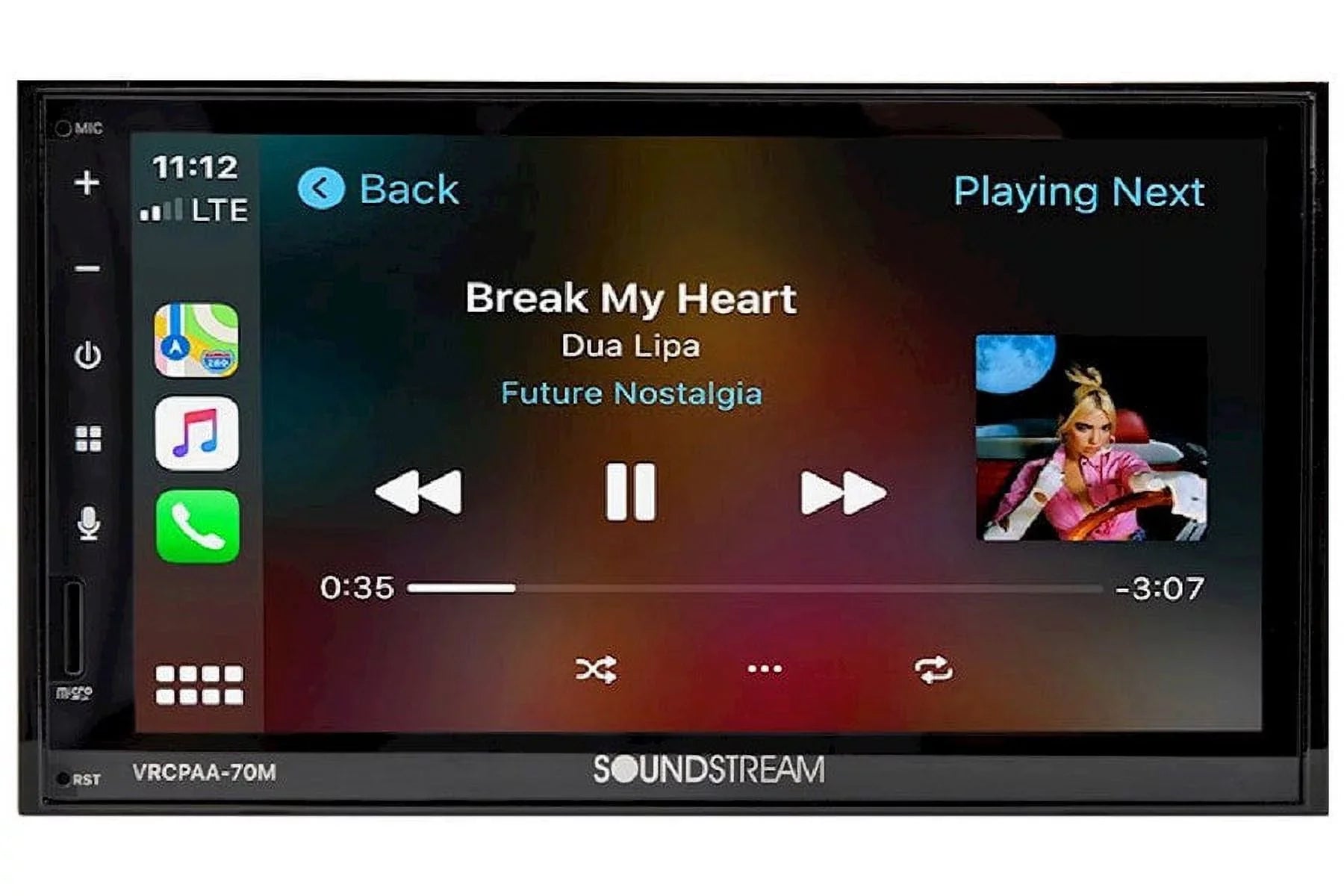 Soundstream VRCPAA-70M 7" Double DIN Bluetooth Apple CarPlay & Android +Camera