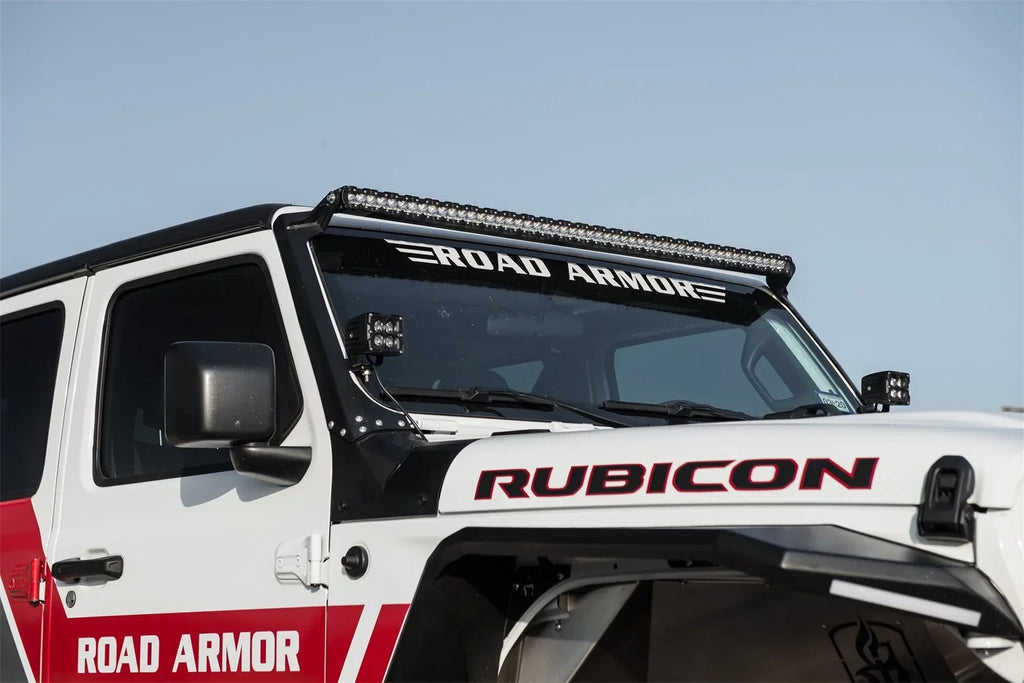 Road Armor 518LMP1B 18-C JEEP DEFENDER JL LIGHT MOUNTS - OVERHEAD LIGHT BAR Fits select: 2021 JEEP WRANGLER UNLIMITED SPORT, 2022 JEEP GLADIATOR