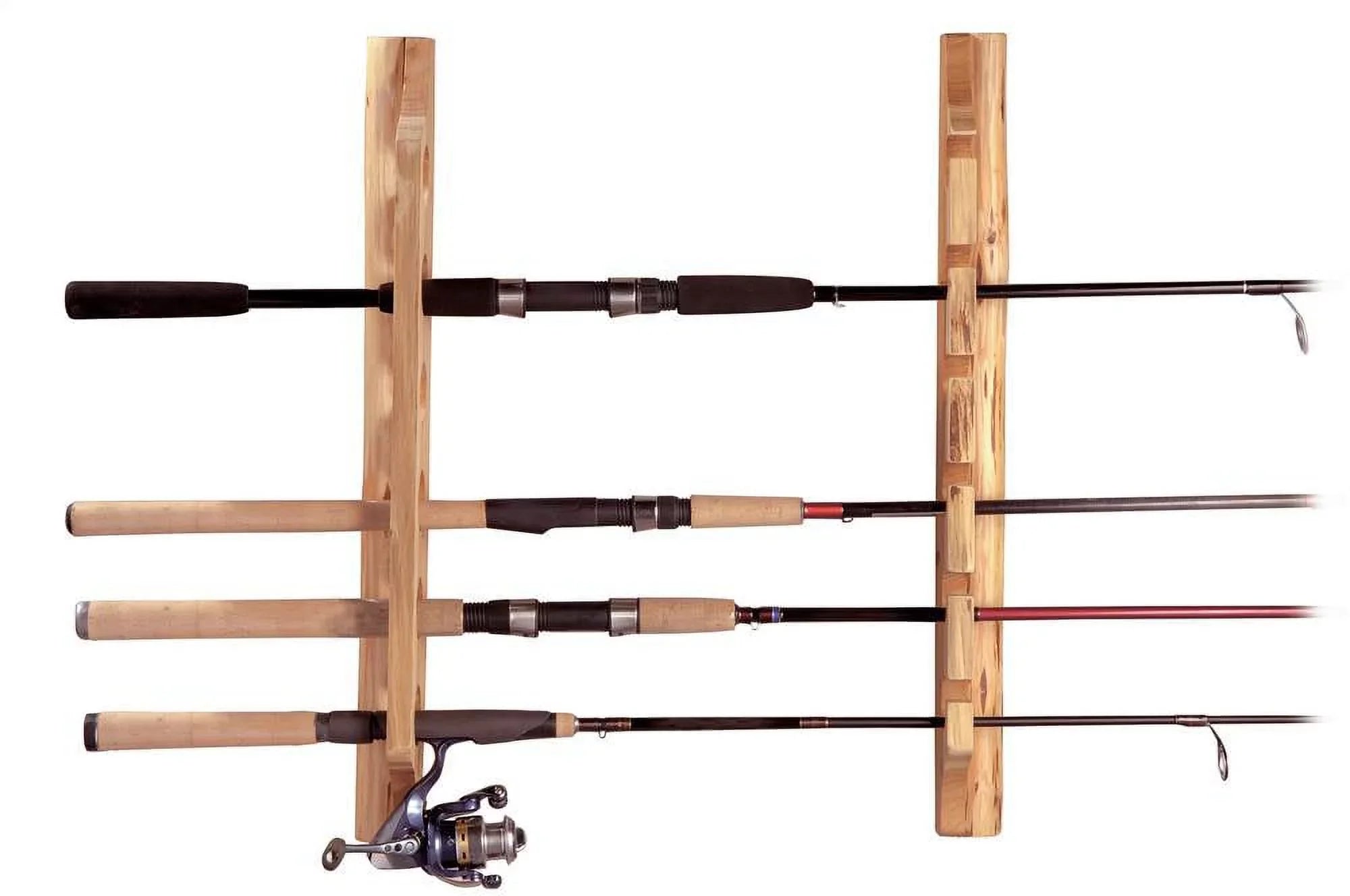 Rush Creek 6-Rod Wall Mount Vertical/ Horizontal Rod Holder, 2 Pieces