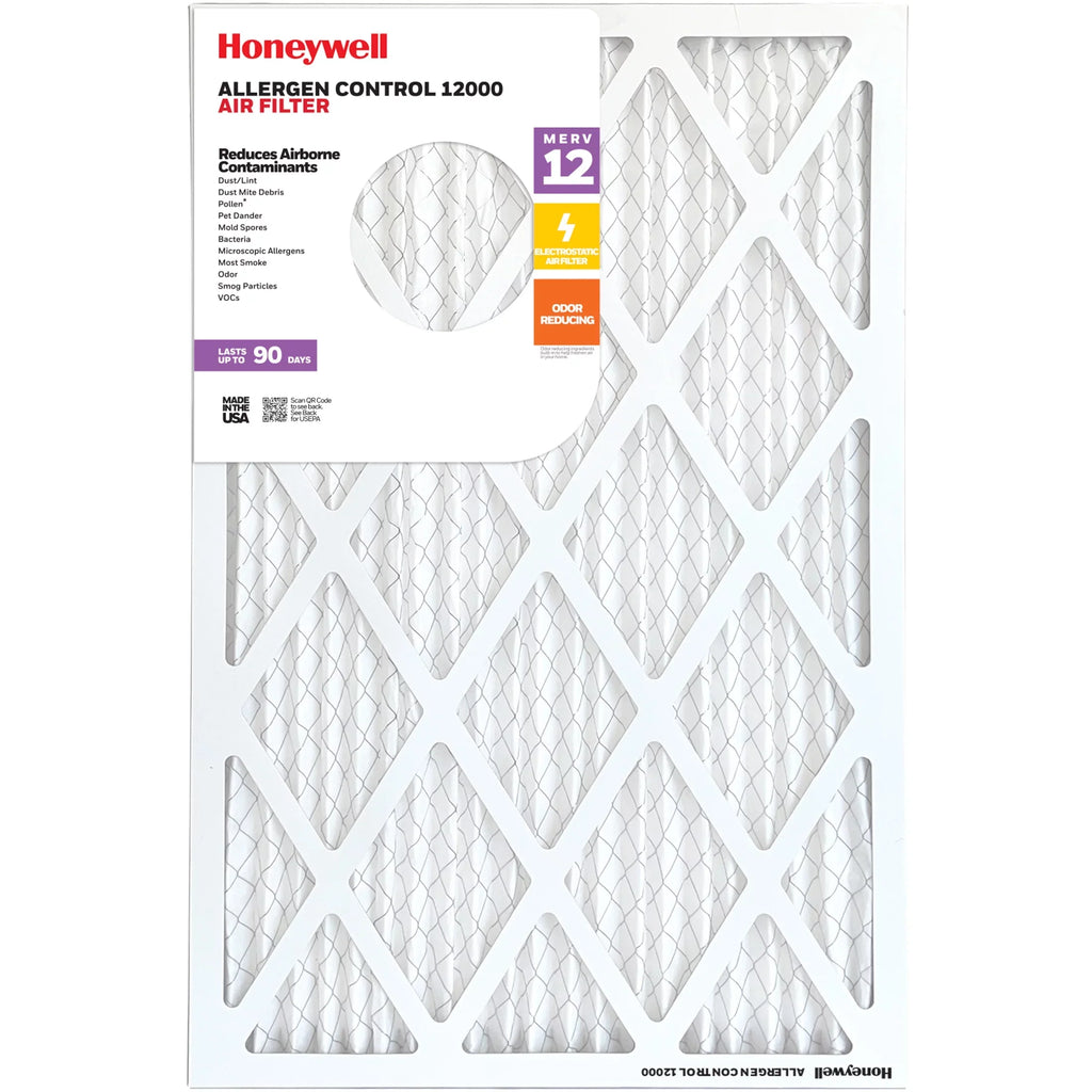 Honeywell 14x24x1 MERV 12 Pleated HVAC Furnace Air Filter- 12 Pack