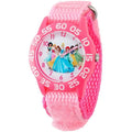 Disney Girls Princess Acrylic Pink Strap Time Teacher Watch