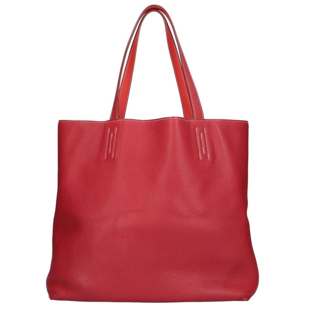Pre-Owned Hermes HERMES Double Sense 36 Tote Bag Taurillon Clemence Red Ladies (Good)