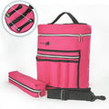 Knitting Bag - Yarn Tote Organizer w/Tool Case, 7 Pockets + Divider for Extra Storage of Projects, Supplies & Crochet (Fuchsia) by Stitch Happy