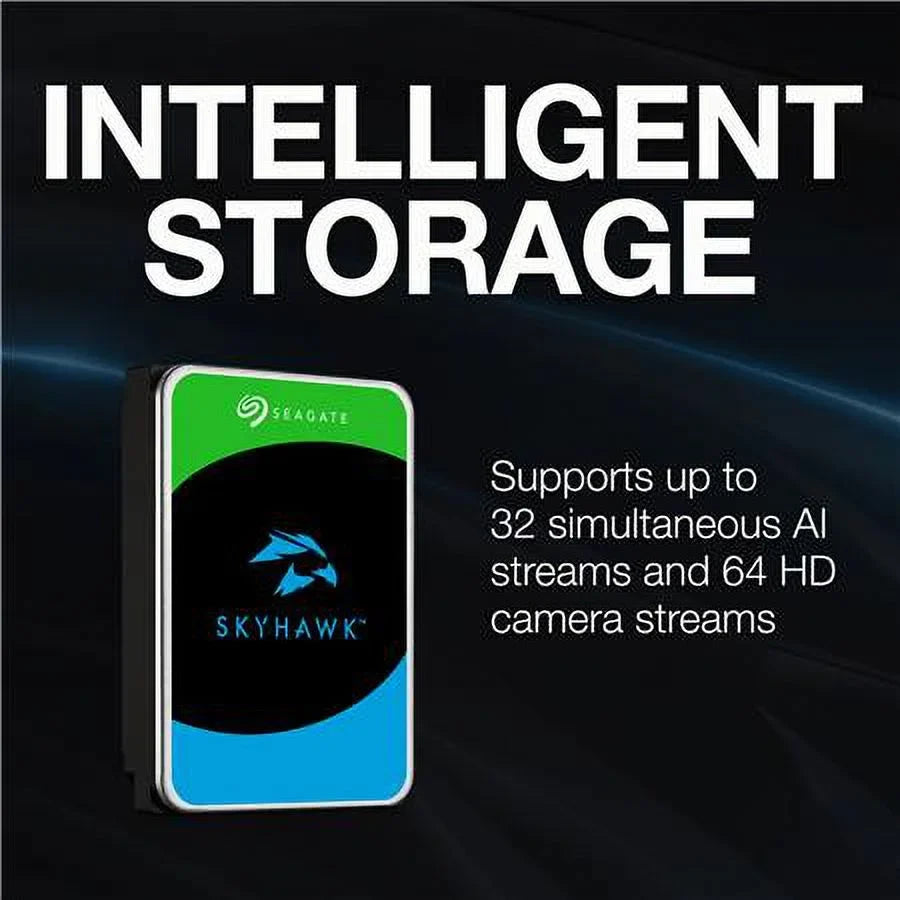 Seagate SkyHawk AI ST12000VE003 - Hard drive - 12 TB - internal - 3.5" - SATA 6Gb/s - buffer: 512 MB - with 3 years Seagate Rescue Data Recovery
