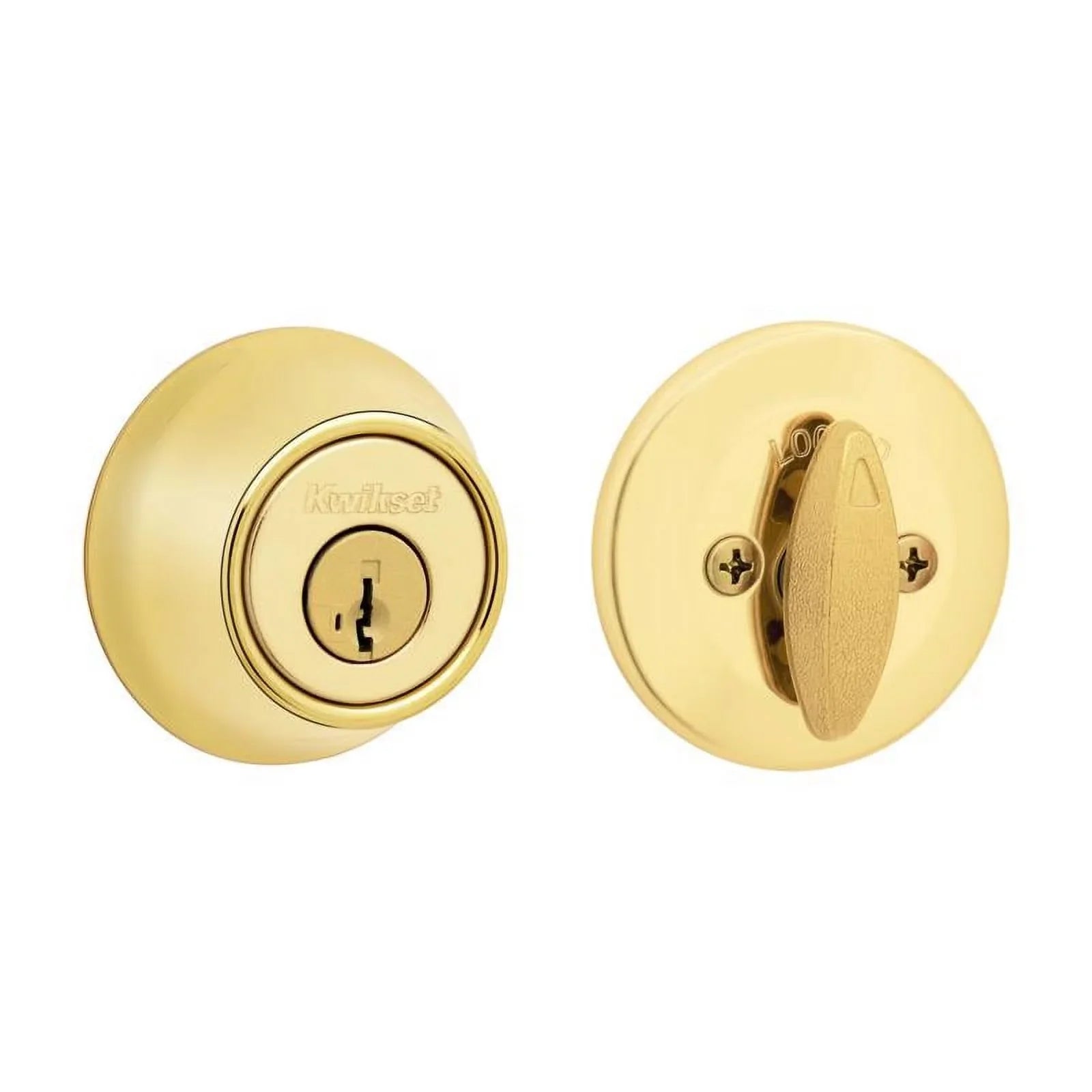 Kwikset 660 3 SMT CP RCAL RCS K6 Security Single-Cylinder Deadbolt, Polished Brass - Quantity 1