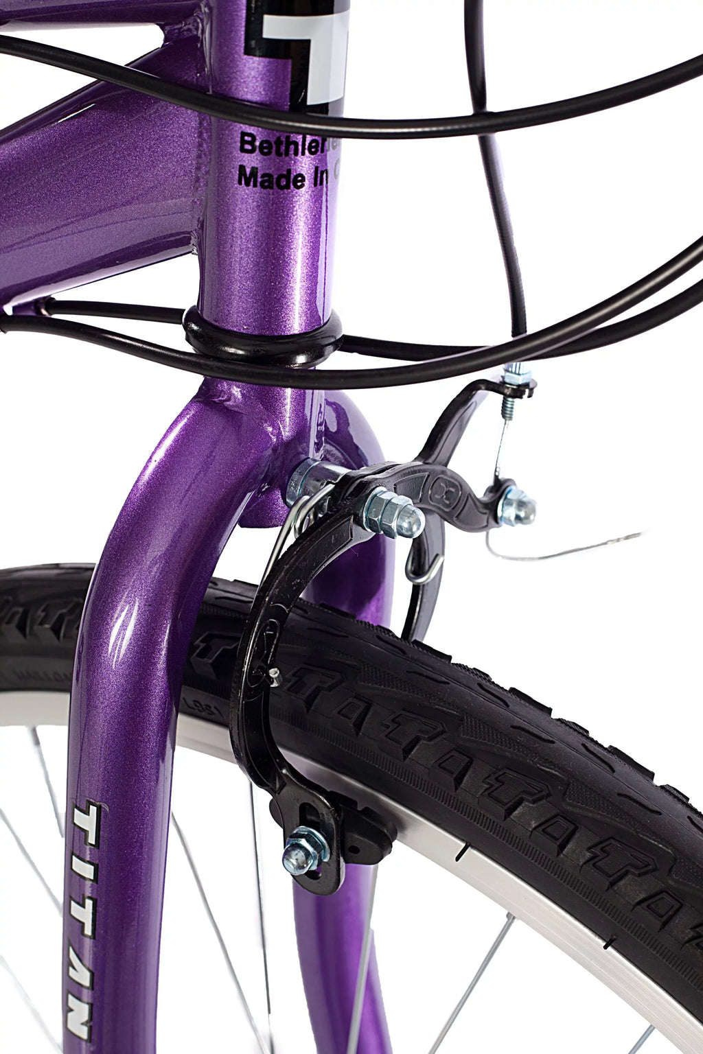 Titan Wildcat 18-Speed Women's Mountain Bike, Purple and Black