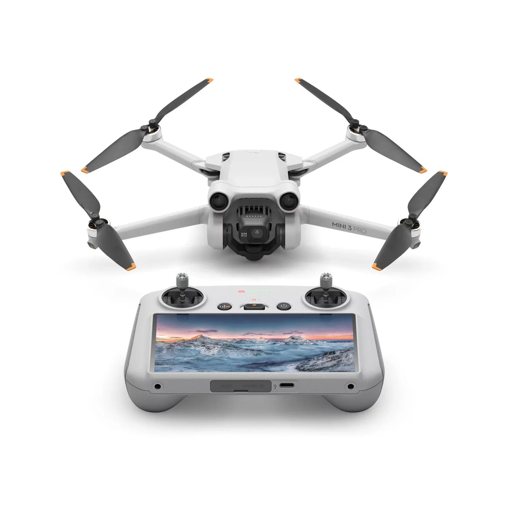 DJI Mini 3 Pro Camera Drone Quadcopter + RC Smart Controller (With Screen), 4K/60fps Video, 48MP Photo, 34min Flight Time, Tri-Directional Obstacle Sensing, Bundle w/ Deco Gear Backpack + Accessories