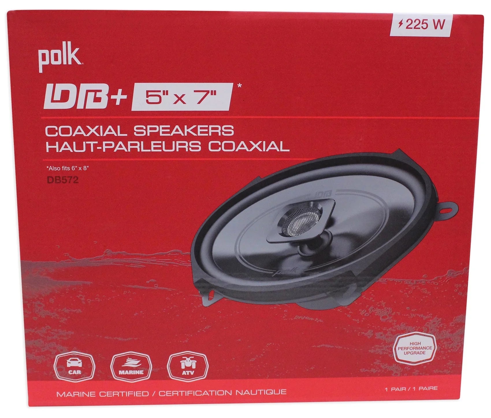 (2) Polk Audio DB572 5x7" 225w Car Audio ATV/Motorcycle/Boat Speakers + Rockmat