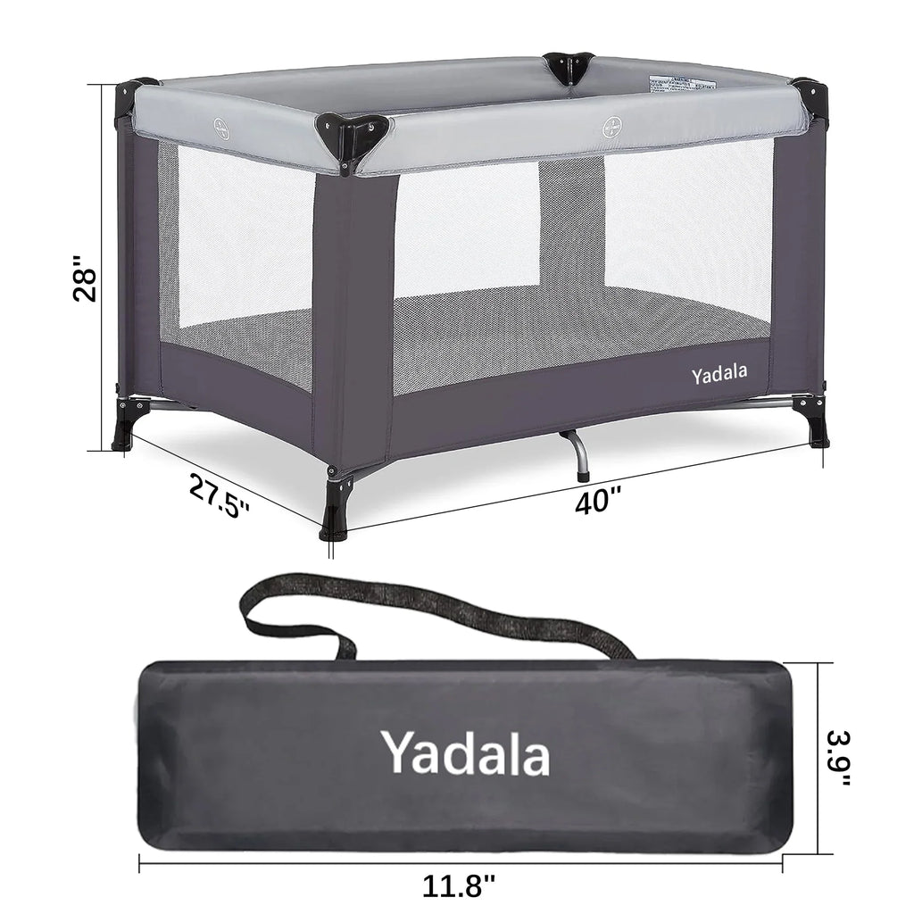 Yadala Baby Playard, One-Press Setup Pack n Play, Portable Playpen for Newborn Baby Toddler