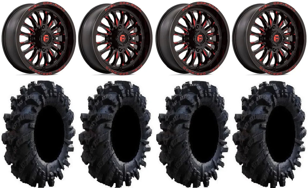 Fuel ARC 18" Wheels Red 36" Intimidator Tires Polaris RZR XP 1000 / PRO XP / Ranger XP 900/1000