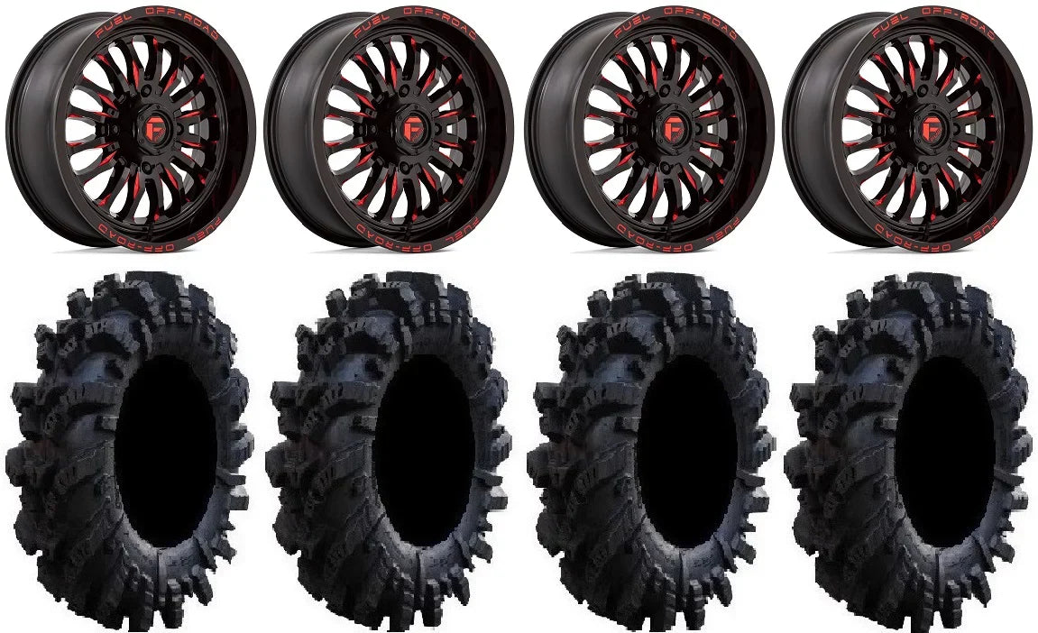 Fuel ARC 18" Wheels Red 36" Intimidator Tires Polaris RZR XP 1000 / PRO XP / Ranger XP 900/1000
