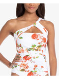 Rachel Rachel Roy Women One-Shoulder Floral-Print Tankini Top: XS/White