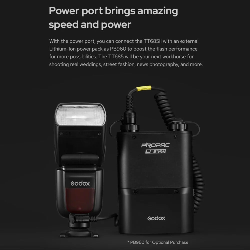 Godox Thinklite TT685IIC TTL On-Camera Speedlight 2.4G Wirelss X System Flash GN60 High Speed 1/8000s Replacement for Canon 1DX 5D Mark III 5D Mark II 6D 7D 60D 50D 40D 30D 650D 600D