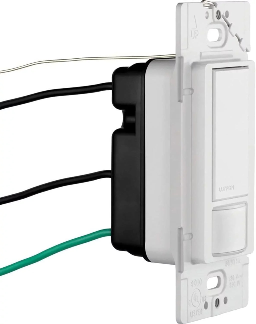 lutron maestro sensor switch (2-pack), 2a, no neutral required, single-pole, ms-ops2-wh, white
