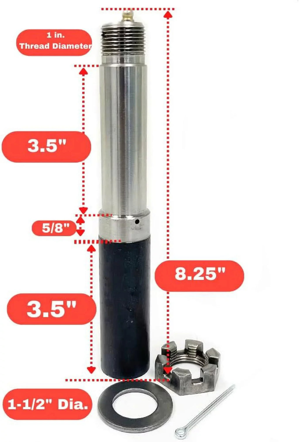 SOUTHWEST WHEEL 2,000 lbs Trailer Axle Spindle (BT9) with 4-4" Bolt Circle Hub That uses L44649 Trailer Bearings