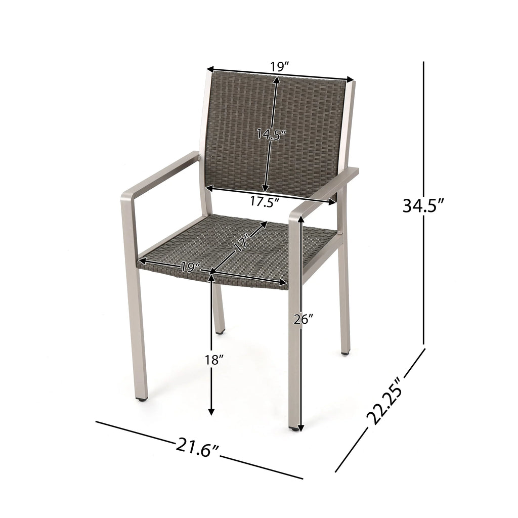 Coral Bay Outdoor Wicker Dining Set with Chat Set and Lounges