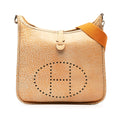 Pre-Owned Authenticated Hermès Dalmatian Buffalo Evelyne I PM Calf Leather Orange Crossbody Bag Unisex (Good)