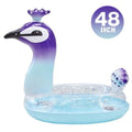 Cherry InfLatitudeable Swimming Pool Glitter Float Toys Peacock Designed with Fast Valves Summer Fun Beach Party Lounge Raft Decorative Water Game for Kids | 48 Inch
