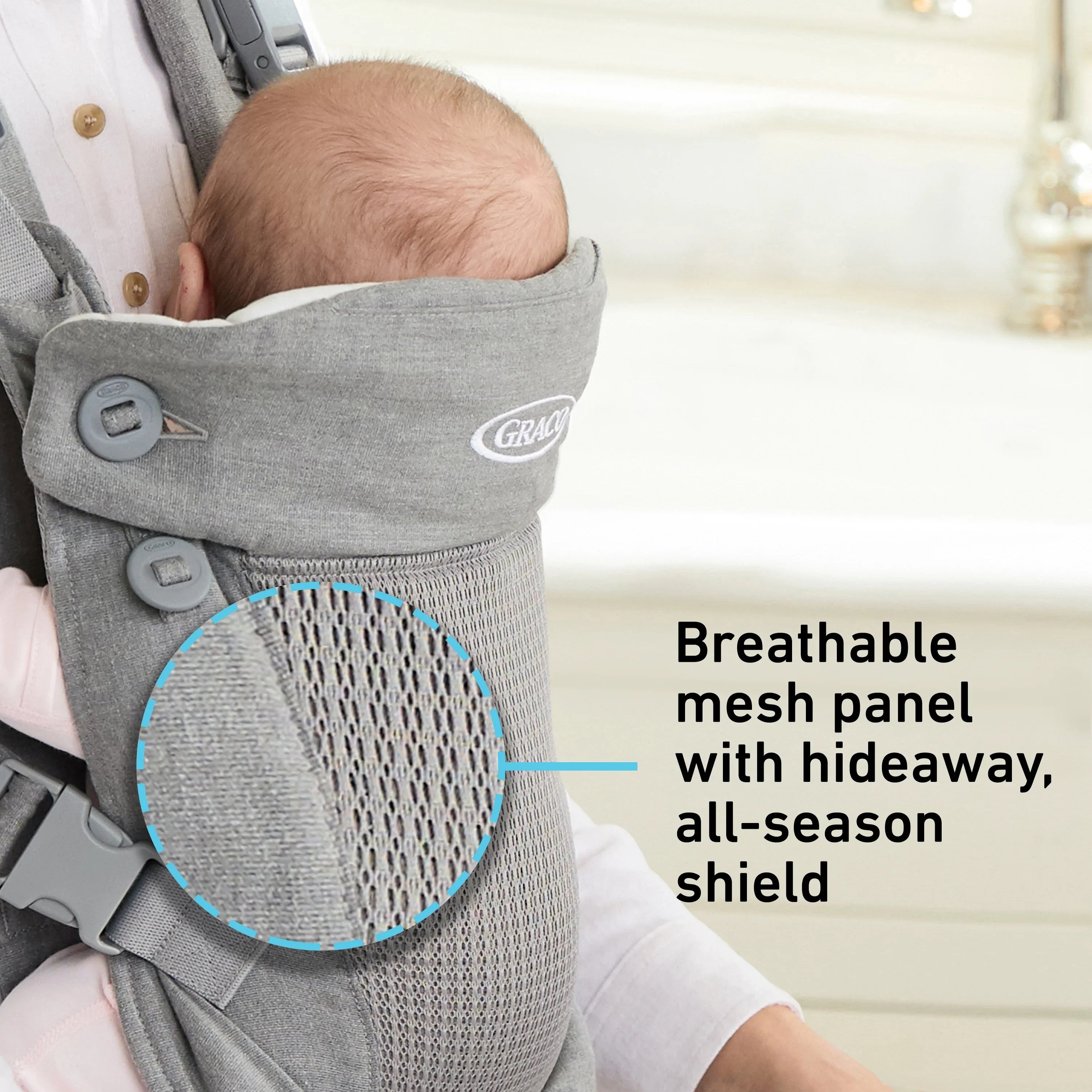 Graco Cradle Me 4-in-1 Baby Carrier, Mineral Gray