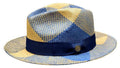 Bruno Capelo Designer Navy Cognac Straw Hat for Men CU401