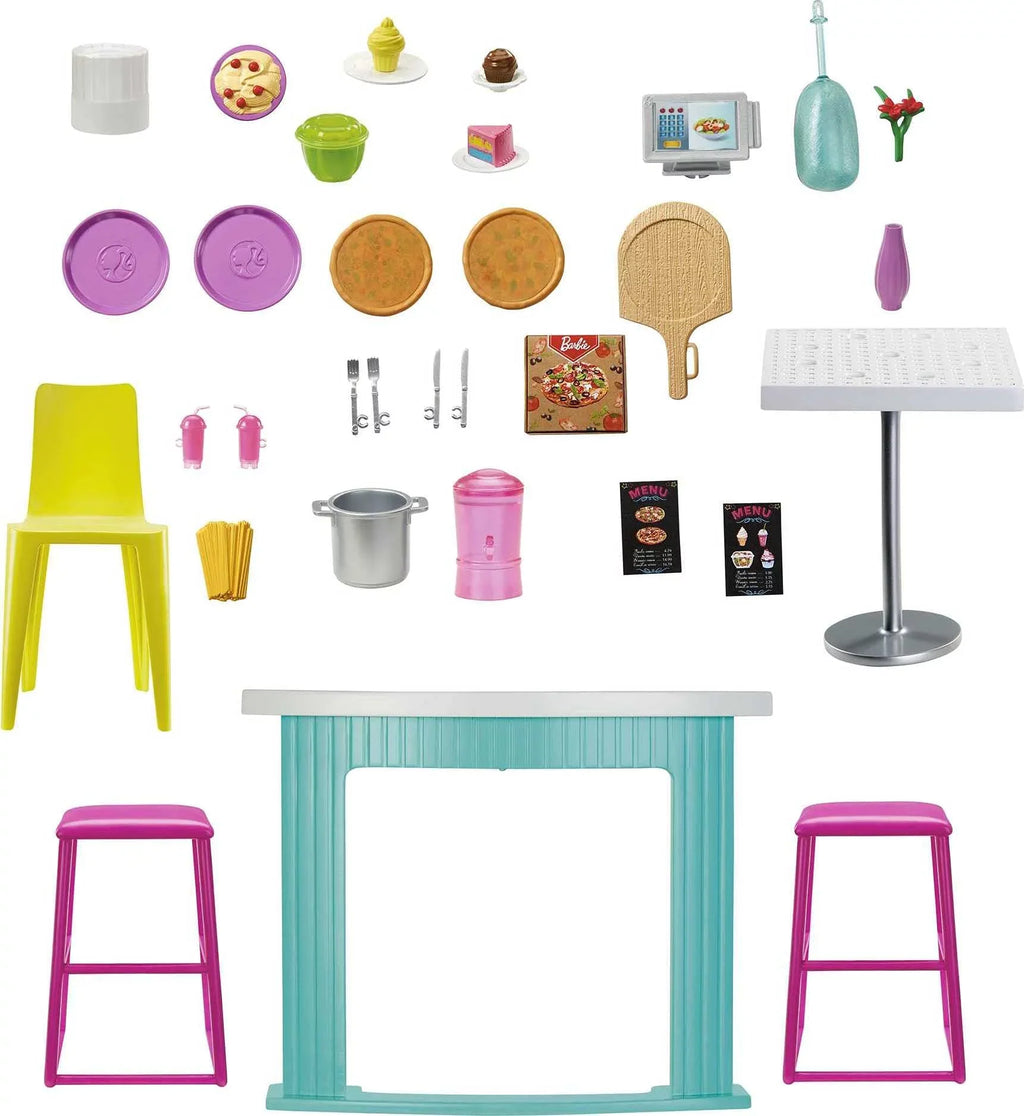 Barbie Cook ‘n Grill Restaurant Playset with 30+ Pieces  Gift for 3 to 7 Year Olds