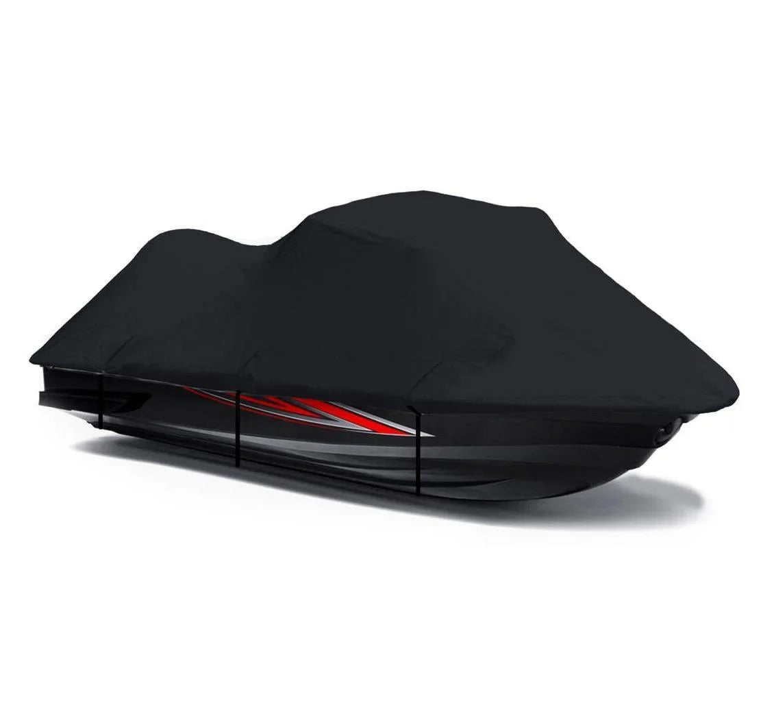 BLACK 600 DENIER JetSki Cover Compatible for Jet Ski Cover PWC Cover Compatible for Kawasaki 750 STX 1994 1995 1996 1997 1998