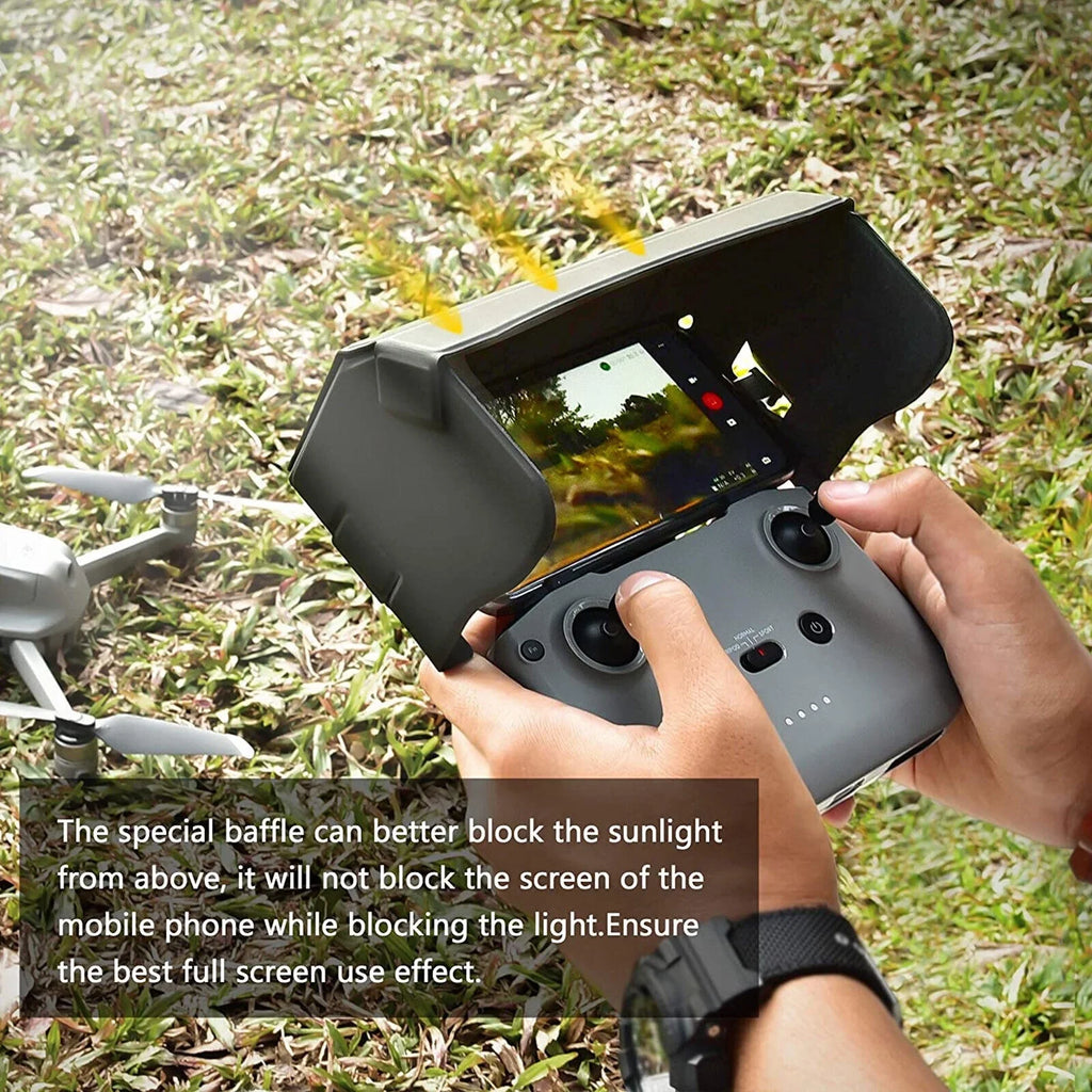 Foldable PU Phone Sun Shade Hood for DJI Mavic Mini 2 Air 2 Drone Remote Control