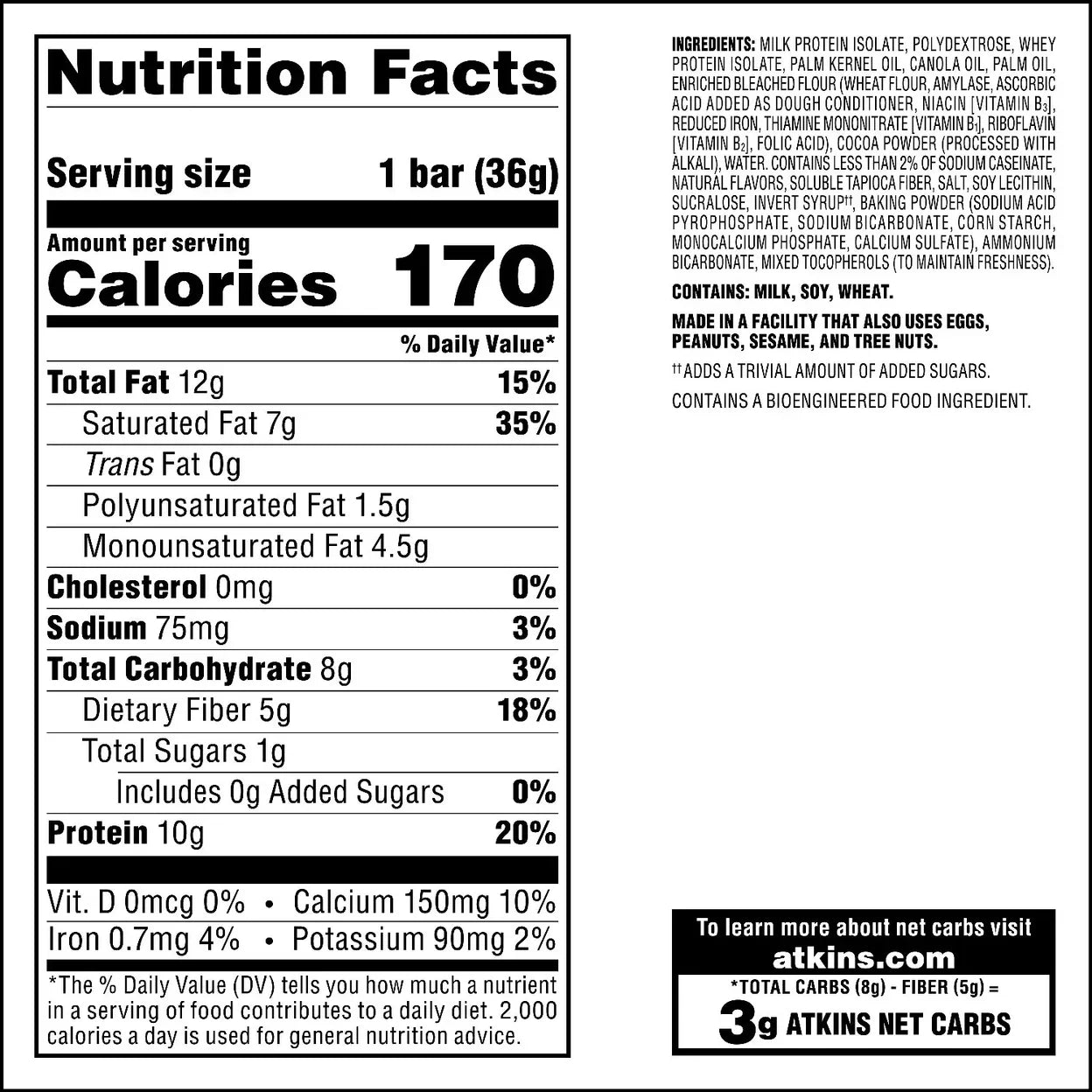 Atkins Protein Wafer Crisps ChocoLatitudee Creme 1.27 Ounce (Pack of 18)