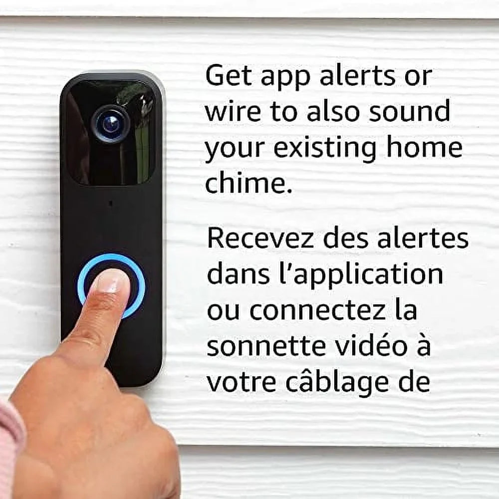 Introducing Blink Video Doorbell + Sync Module 2 | Two-way audio, HD video, motion and chime app alerts and Alexa enabled — wired or wire-free (Black)