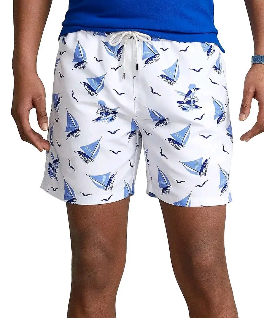 Polo Ralph Lauren Men's Traveler Classic Swim Trunk Blue Size XX-Large