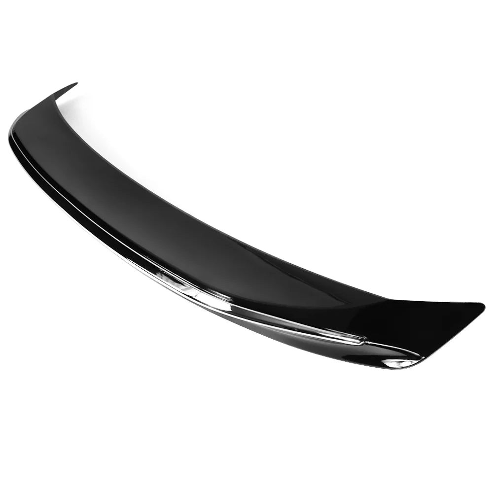 Ikon Motorsports Compatible with 18-23 Toyota Camry LE MD Style Rear Trunk Spoiler Wing Gloss Black With Chrome Trim 2018 2019 2020 2021 2022