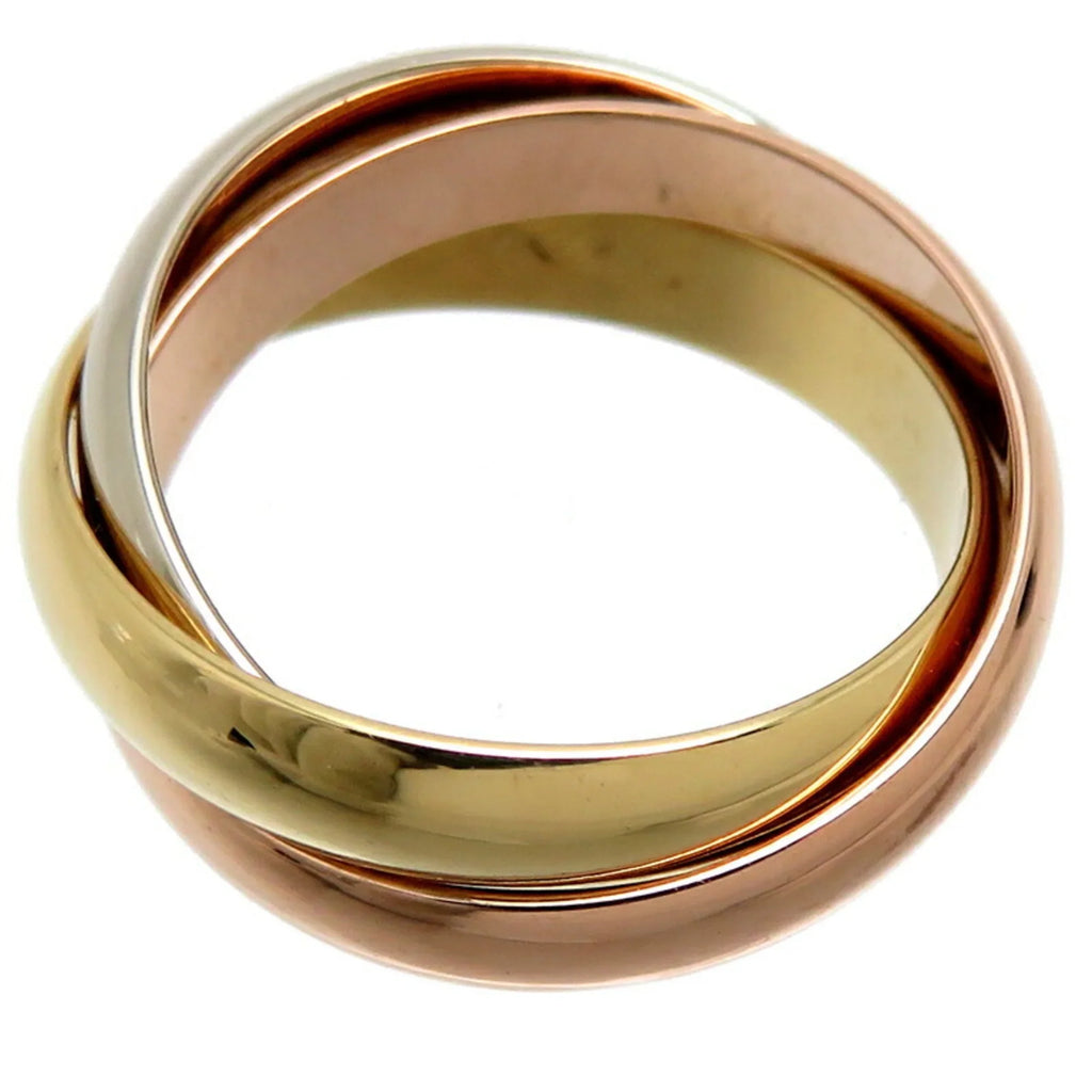 Pre-Owned Cartier #50 Trinity Ladies Ring, 750 Yellow Gold, Size 10 (Good)