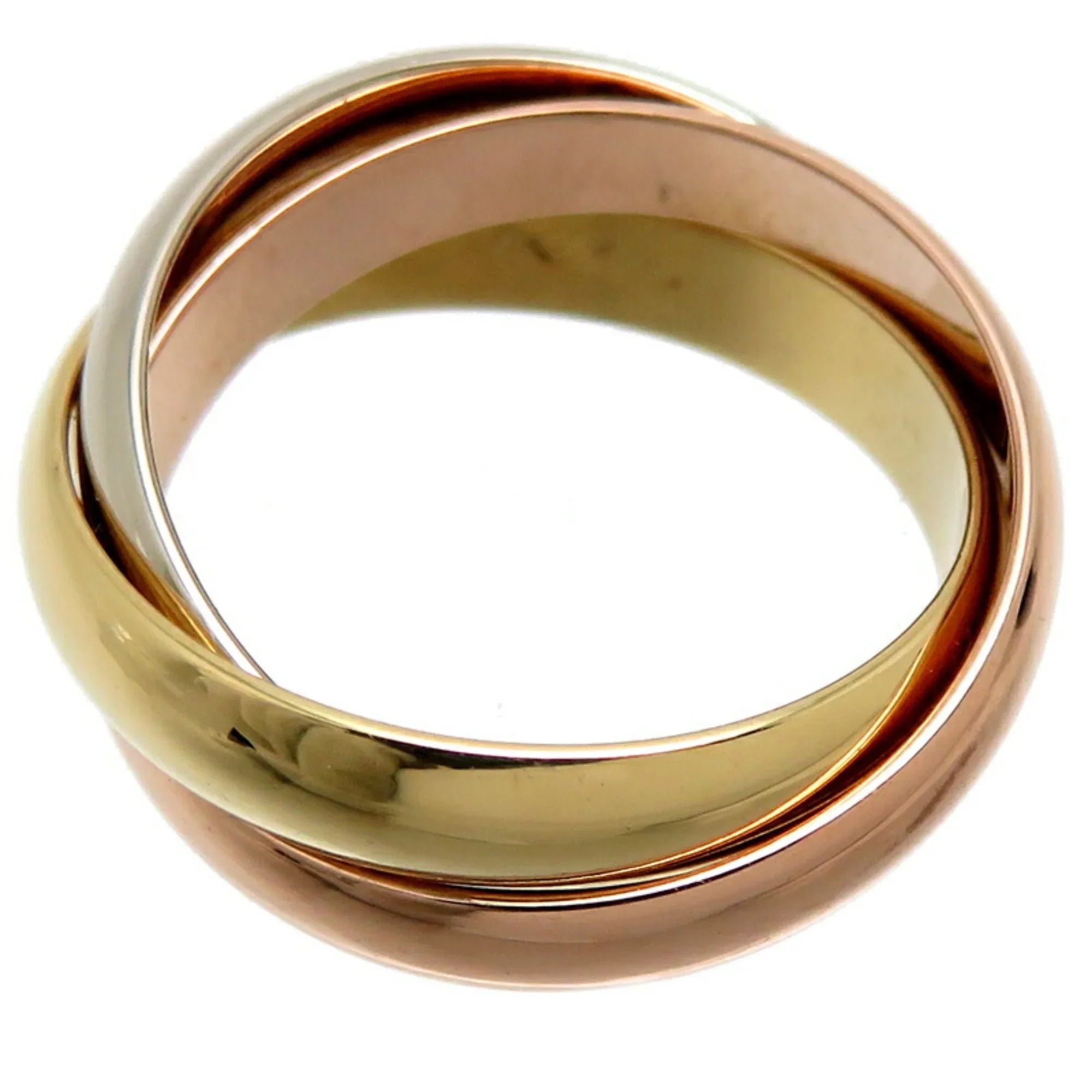 Pre-Owned Cartier #50 Trinity Ladies Ring, 750 Yellow Gold, Size 10 (Good)