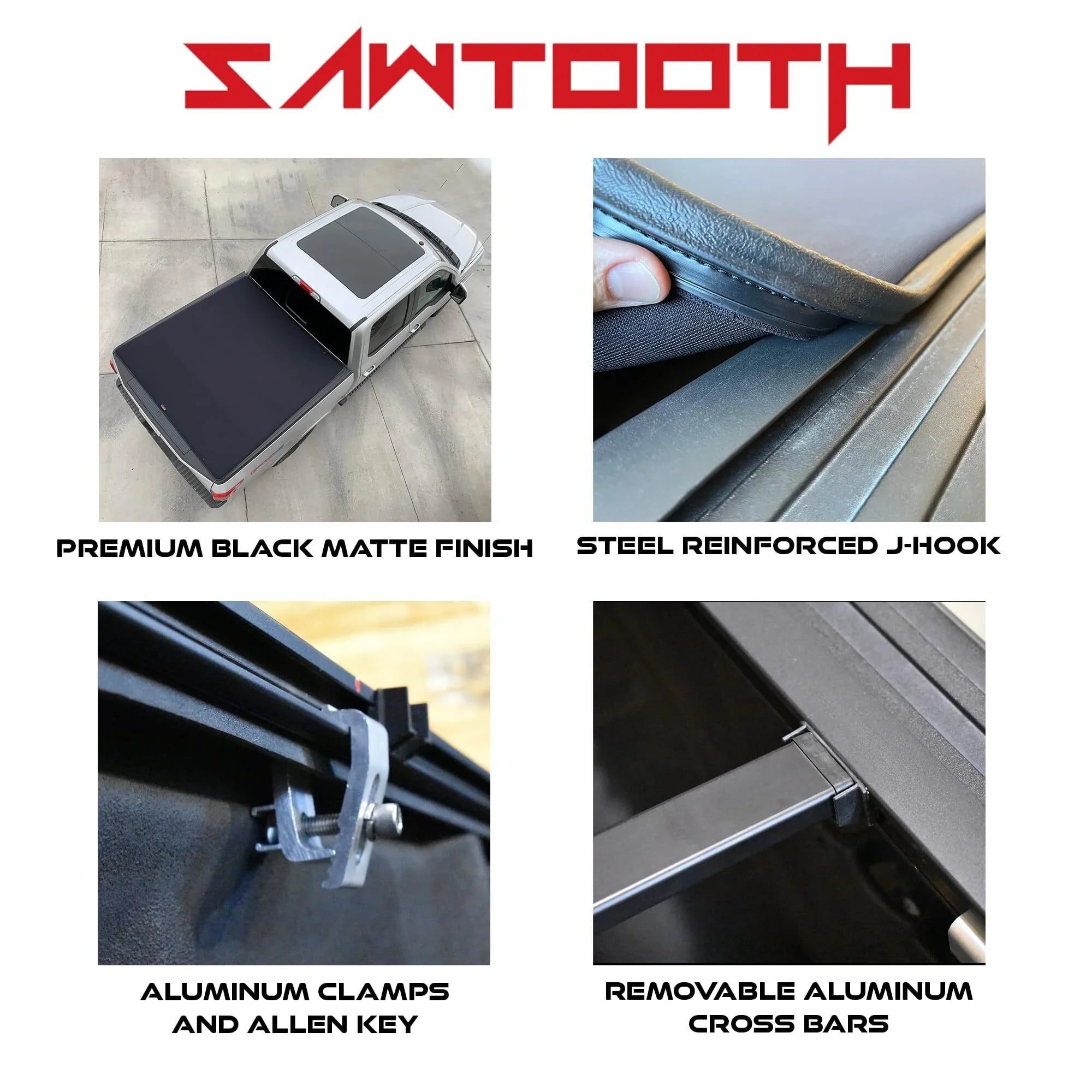 Sawtooth Expandable Tonneau Cover | Compatible with 2019-Present Ram 1500, 2500, 3500 | 5'-7" Bed